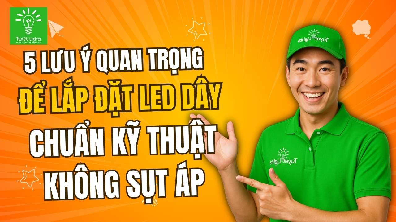 ✅ 5 Lưu ý quan trọng để lắp đặt LED dây chuẩn kỹ thuật – không sụt áp